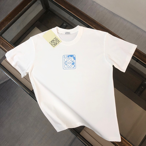 ロエベスーパーコピー 胸ロゴプリント半袖Tシャツ