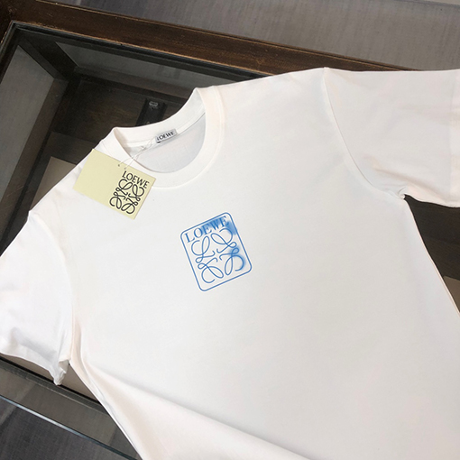 ロエベスーパーコピー 胸ロゴプリント半袖Tシャツ