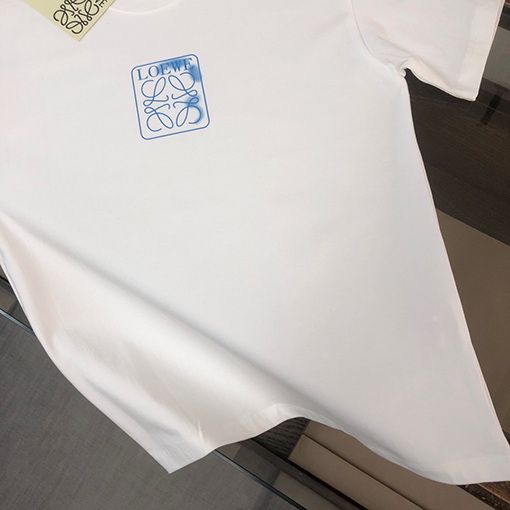 ロエベスーパーコピー 胸ロゴプリント半袖Tシャツ