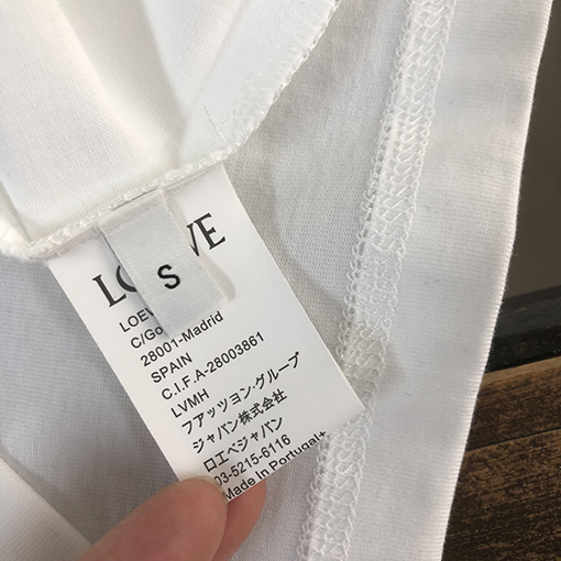 ロエベスーパーコピー 胸ロゴプリント半袖Tシャツ