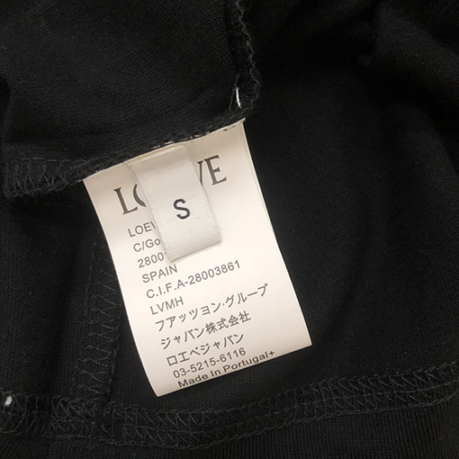 ロエベ 胸偽ポケットロゴプリント綿半袖Tシャツ