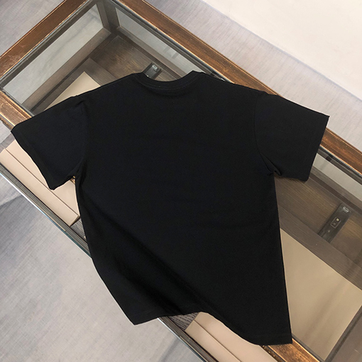ロエベ  胸偽ポケットロゴプリント綿半袖Tシャツ