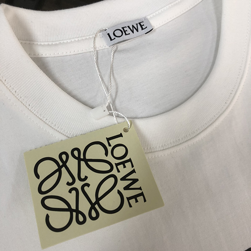 ロエベ 胸ロゴプリント半袖Tシャツ