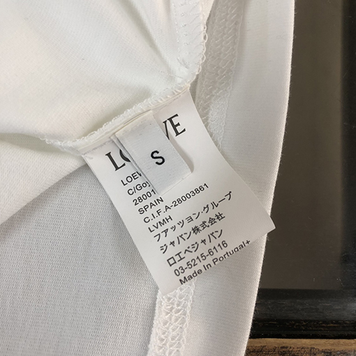 ロエベ 胸ロゴプリント半袖Tシャツ