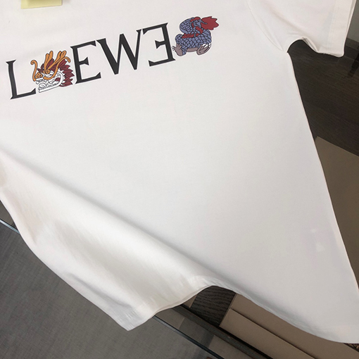 ロエベ 胸ロゴプリント半袖Tシャツ