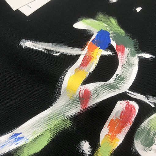 ディオール 絵画落書き半袖ポロシャツ