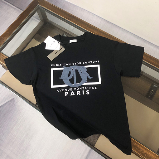 ディオール ロゴ刺繍半袖Tシャツ