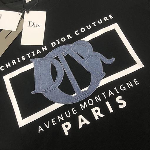 ディオール ロゴ刺繍半袖Tシャツ