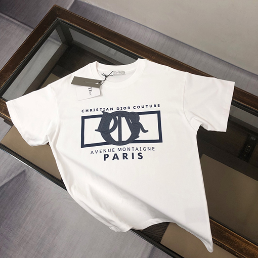 ディオール ロゴ刺繍半袖Tシャツ