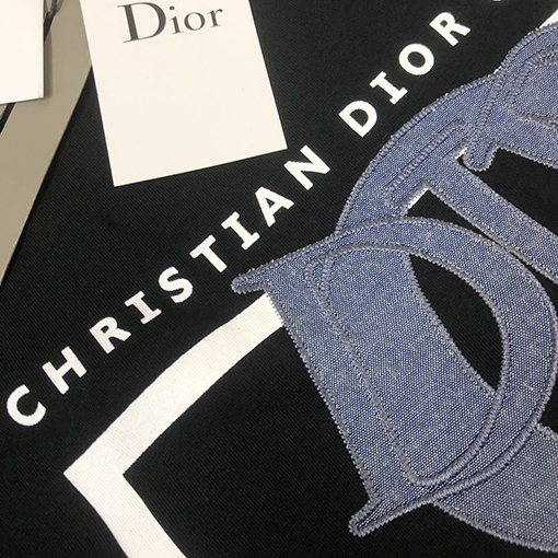 ディオール ロゴ刺繍半袖Tシャツ