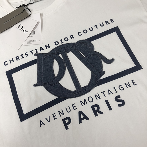 ディオール ロゴ刺繍半袖Tシャツ