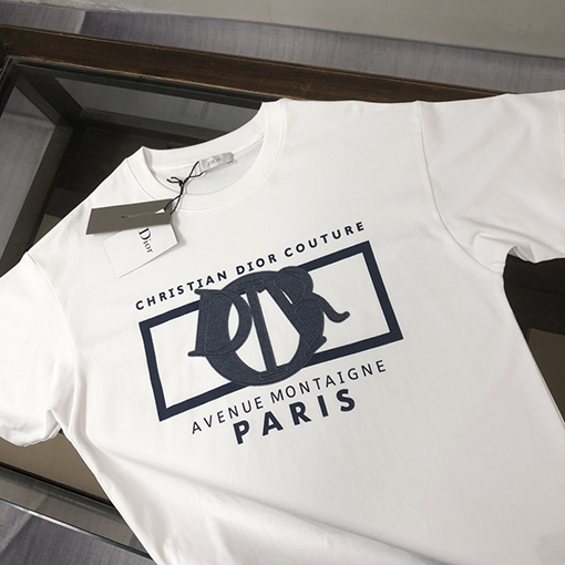 ディオール ロゴ刺繍半袖Tシャツ