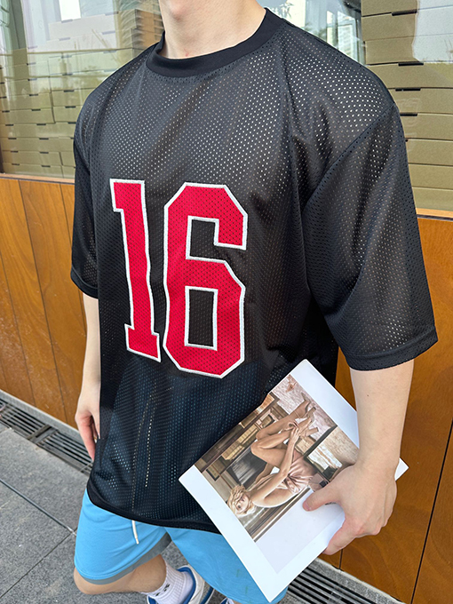 セリーヌ 16ロゴメッシュ半袖Tシャツ