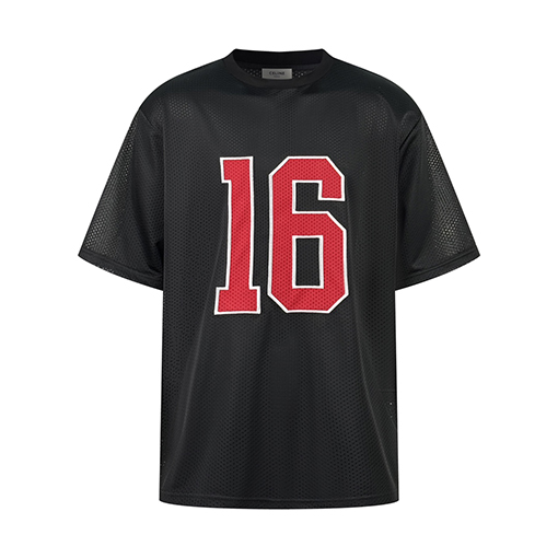 セリーヌ 16ロゴメッシュ半袖Tシャツ