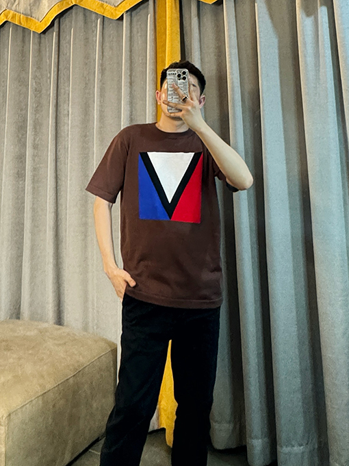 ルイヴィトンコピー ファッションニット半袖Tシャツ