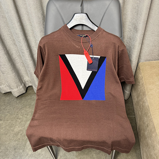 ルイヴィトンコピー ファッションニット半袖Tシャツ