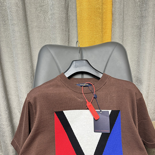 ルイヴィトンコピー ファッションニット半袖Tシャツ
