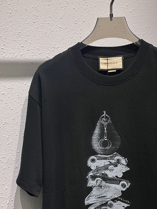 グッチ   最新の プリント半袖Tシャツ