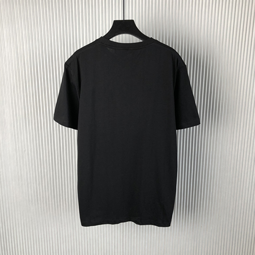 ロエベ   新しいタオル刺繍ロゴラウンドネック半袖Tシャツ