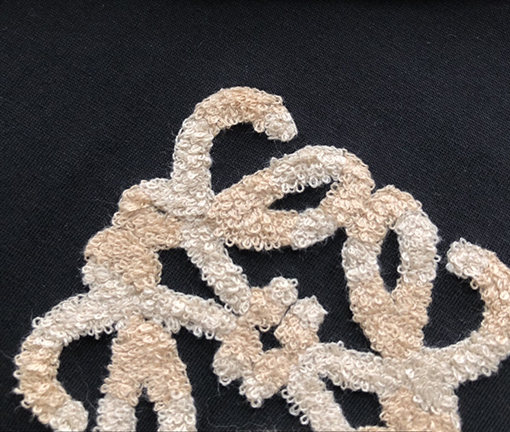 ロエベ   新しいタオル刺繍ロゴラウンドネック半袖Tシャツ