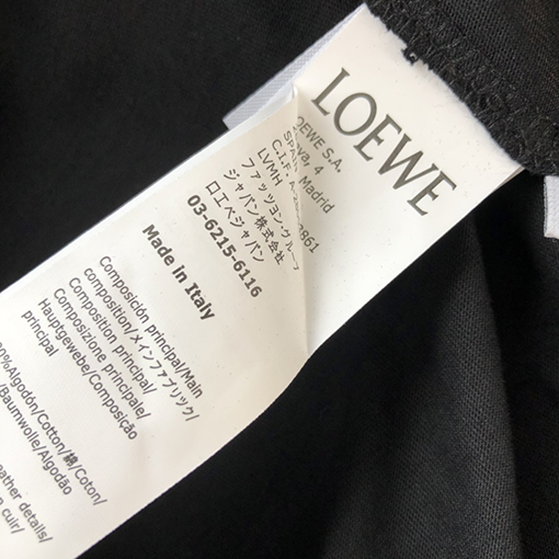 ロエベ   新しいタオル刺繍ロゴラウンドネック半袖Tシャツ
