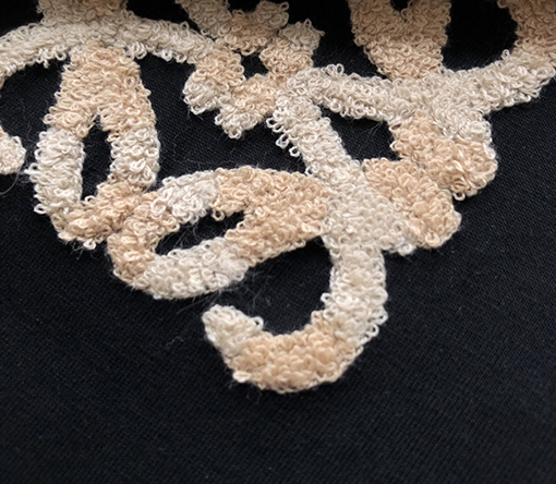 ロエベ   新しいタオル刺繍ロゴラウンドネック半袖Tシャツ