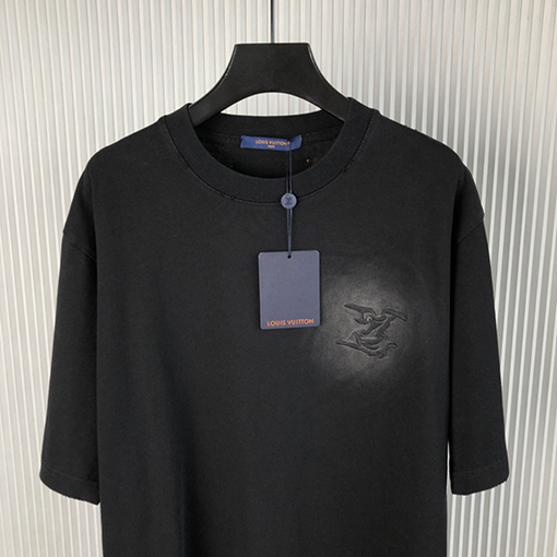 ルイヴィトン 新しい 刺繍ラウンドネック半袖Tシャツ