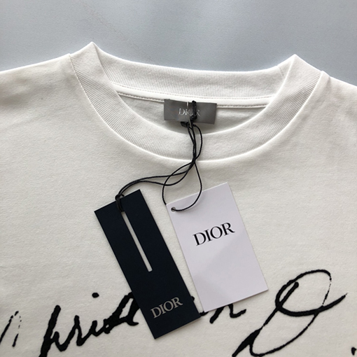 ディオールスーパーコピー 新しいサインプリント半袖Tシャツ