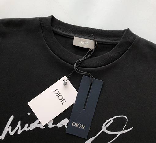 ディオールスーパーコピー 新しいサインプリント半袖Tシャツ