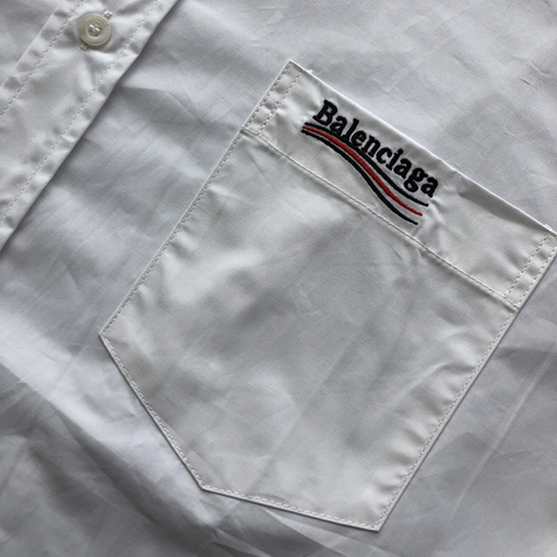 バレンシアガ   新しいコーラ刺繍OS半袖シャツ