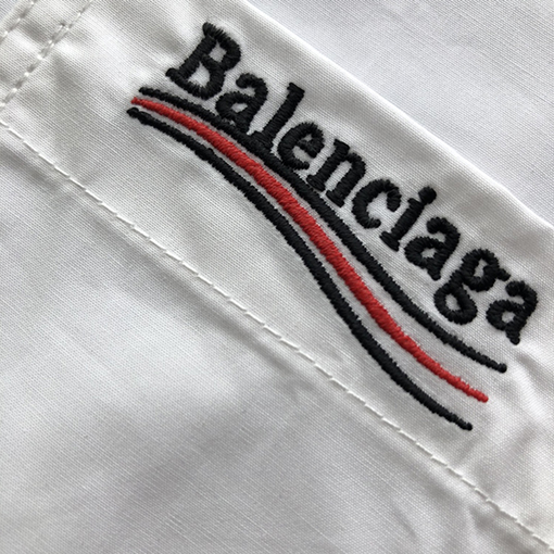 バレンシアガ   新しいコーラ刺繍OS半袖シャツ