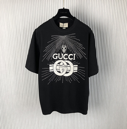グッチコピー  新しい文字プリント半袖Tシャツ