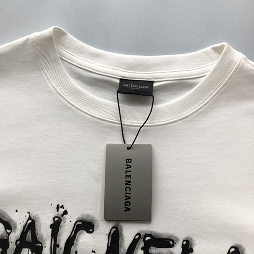 バレンシアガ 新しいアルファベットプリント半袖Tシャツ