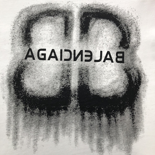 バレンシアガ 新しいアルファベットプリント半袖Tシャツ
