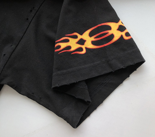 バレンシアガ 新しい炎のプリント半袖Tシャツ