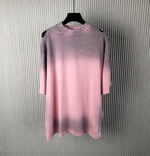 バレンシアガスーパーコピー 新しいクラックプリント半袖Tシャツ