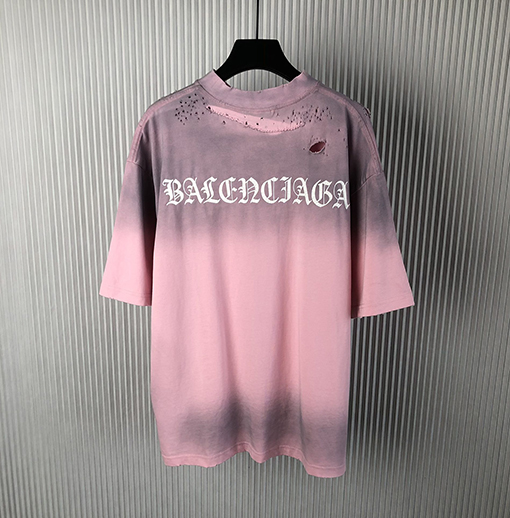 バレンシアガスーパーコピー 新しいクラックプリント半袖Tシャツ
