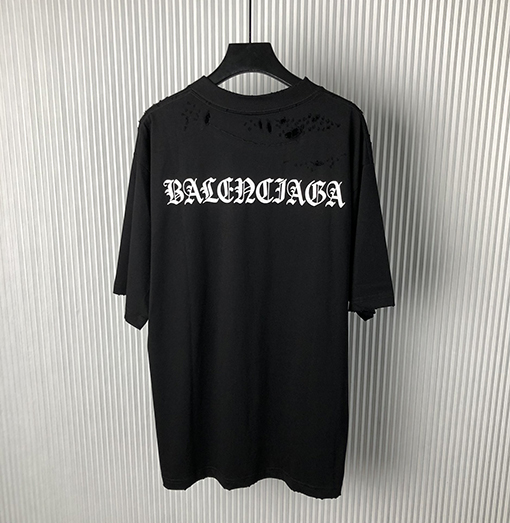 バレンシアガスーパーコピー 新しいクラックプリント半袖Tシャツ