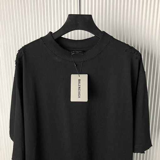 バレンシアガスーパーコピー 新しいクラックプリント半袖Tシャツ