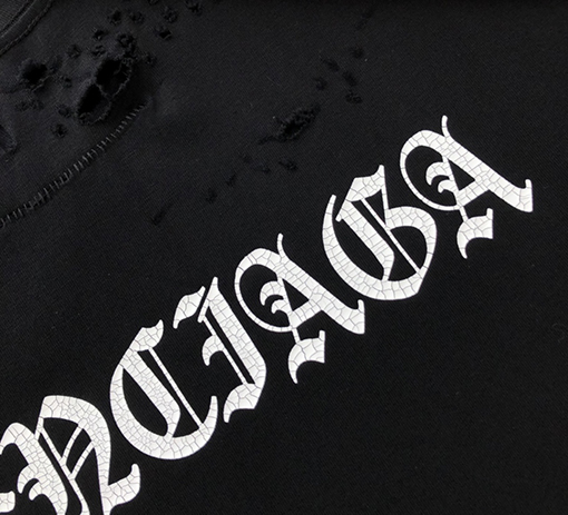 バレンシアガスーパーコピー 新しいクラックプリント半袖Tシャツ