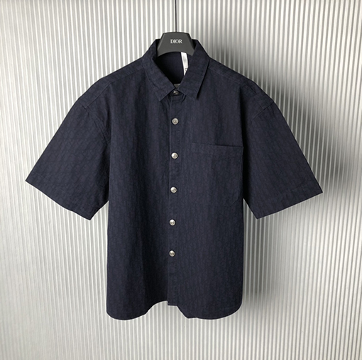 ディオール 新しいデニムモノグラム半袖シャツ