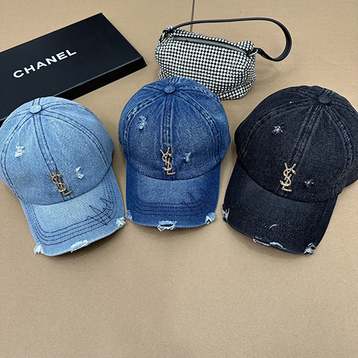 サンローランYSLロゴデニム cap 帽子