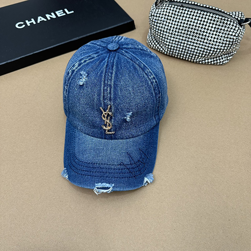 サンローランYSLロゴデニム cap 帽子
