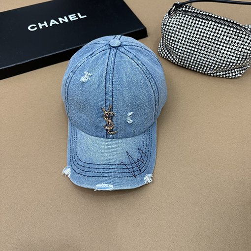 サンローランYSLロゴデニム cap 帽子