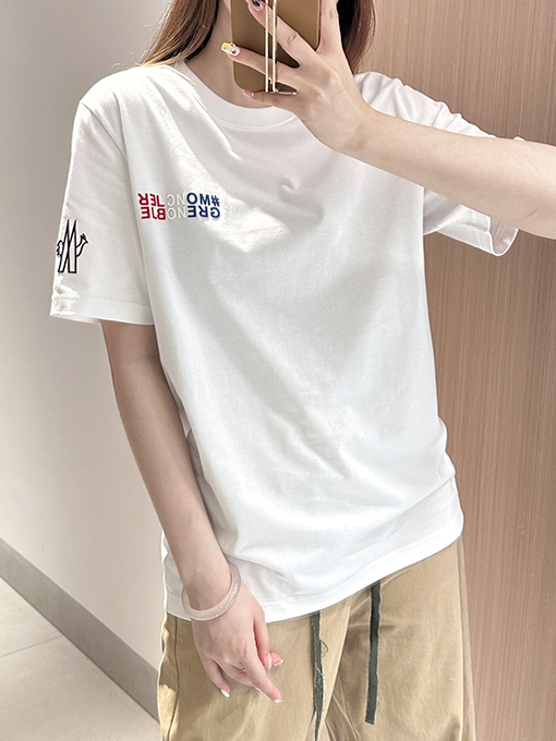 モンクレール 新しい立体文字半袖Tシャツ