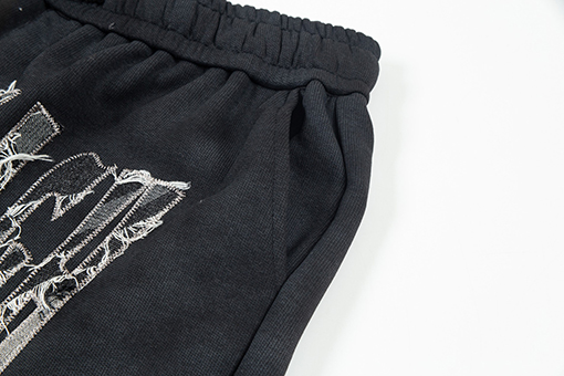バレンシアガコピー ロゴ立体ロゴ刺繍ショーツ