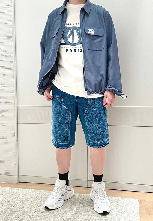 ディオール 藤格子線工装デニムパンツ