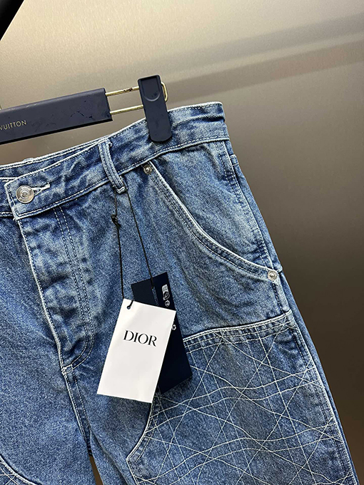 ディオール 藤格子線工装デニムパンツ