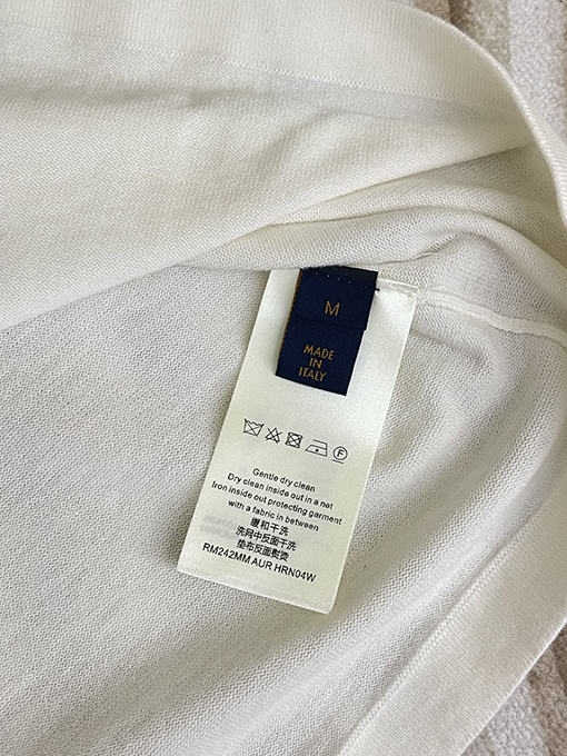 ルイヴィトン 新しいロゴ袖毛織り半袖Tシャツ