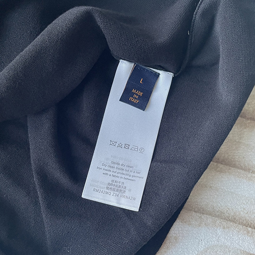 ルイヴィトン  新しいロゴ袖毛織り半袖Tシャツ